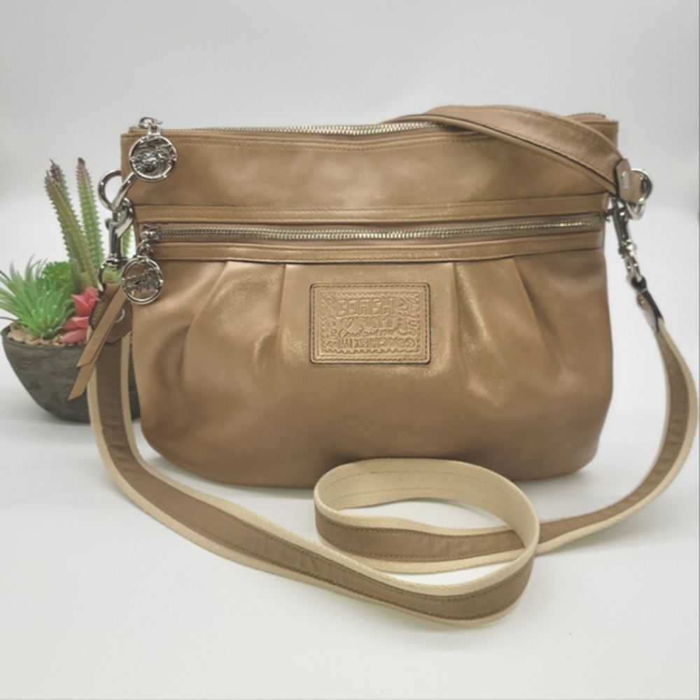 VINTAGE COACH POPPY Leather Crossbody Handbag Purse 17408